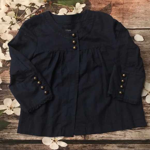 J. Crew Jackets & Blazers - J Crew Navy Swing Jacket Size 8